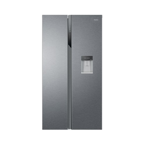 Frigorífico americano 177,5cm HAIER HSR3918EWPG, NO FROST, dispensador de agua, clasificación energética: E, H: 177,5cm, A: 90,8cm, F: 64,7cm, capacidad total: 521L.