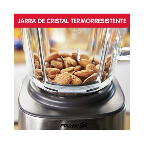 Batidora de vaso MOULINEX Perfectmix + LM811D10, 1200W, selector de velocidad, capacidad de 2L.