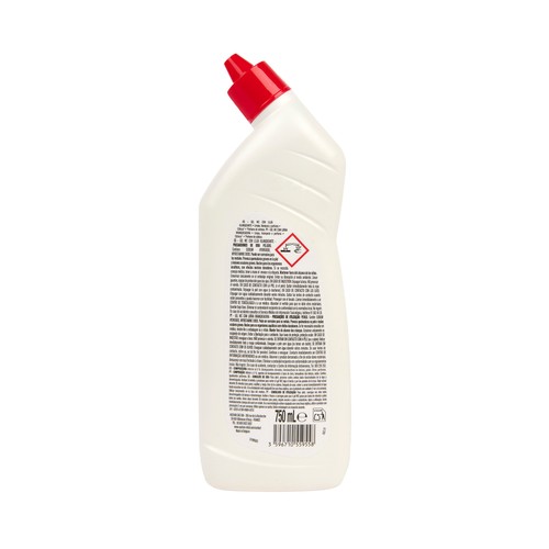 PRODUCTO ALCAMPO Limpiador en gel para WC con lejía blanqueante y aroma a cítricos 750 ml.