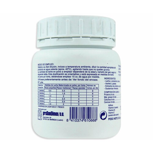 SANDIMAS Leche en polvo para gatos SANDIMAS 250 ml.