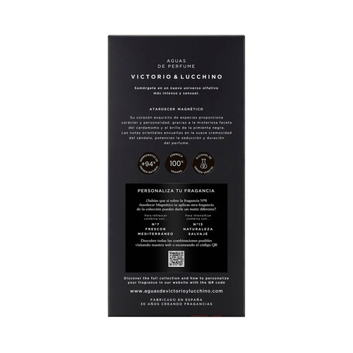 VICTORIO & LUCCHINO Nº 8 Atardecer magnético Eau de parfum (agua de perfume) para hombre 150 ml.