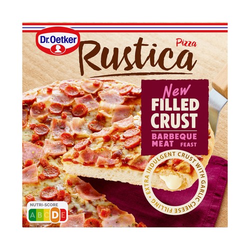 DR. OETKER Pizza rústica barbacoa con borde relleno 495 g.