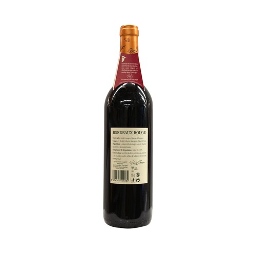 PIERRE CHANAU Vino tinto ecológico Bordeaux PIERRE CHANAU botella de 75 cl.