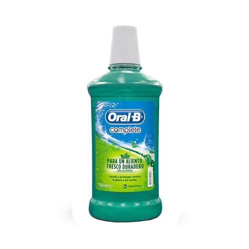 ORAL-B Enjuague bucal con sabor a menta fresca ORAL-B Complete 500 ml.
