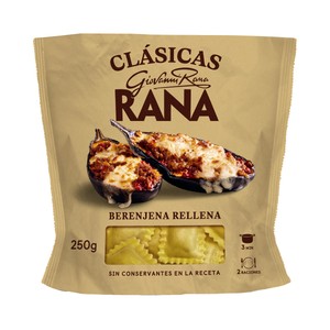 Imagen de RANA Clásicas Raviolis de pasta fresca rellenos de berenjena rellena 250 g.