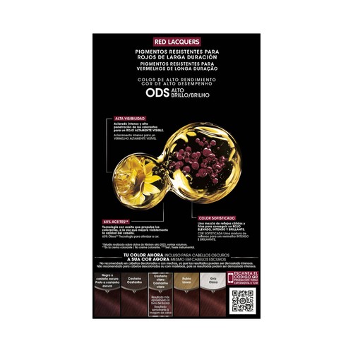 GARNIER Olia Tinte de pelo permanente tono 5.52 Malbec exquisito.
