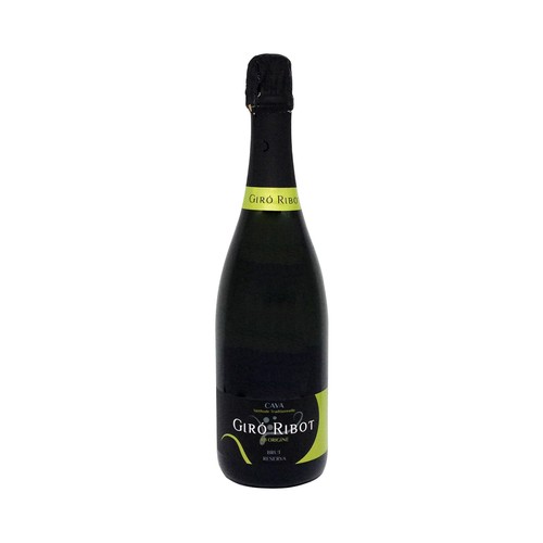 GIRÓ RIBOT Cava brut reserva, elaborado siguiendo el método tradicional GIRÓ RIBOT botella de 75 cl.