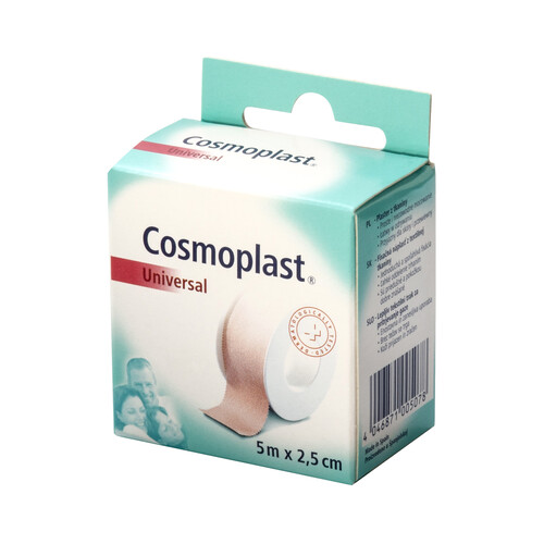 Esparadrapo texitl de 2,5 centímetros COSMOPLAST 5 metros.