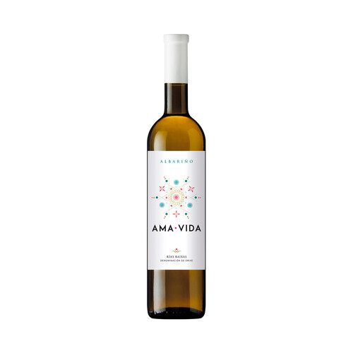 AMA VIDA  Vino blanco albariño con D.O. Rías Baixas botella de 75 cl.