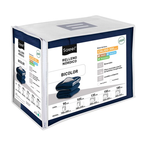 Alcampo Relleno nórdico para cama de 160/180cm 300g/m² SAVEL