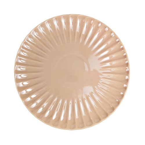 Plato llano 27,5cm stoneware, color marrón modelo Mocha. ACTUEL