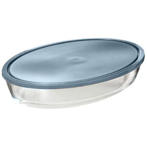 Fuente oval 30x21cm vidrio borosilicato horno. ACTUEL