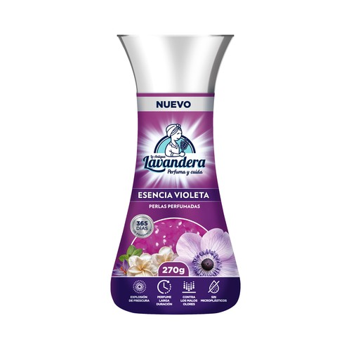 LA ANTIGUA LAVANDERA Perlas perfumadas con aroma a esencia de violeta 270 g.