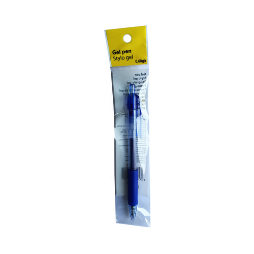 Bolígrafo de gel de color azul, PRODUCTO ALCAMPO.