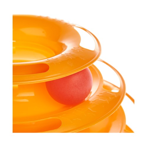 PRODUCTO ALCAMPO Juguete interactivo para gatos (25 cm) con pelota.