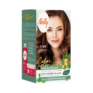 NELLY Color protect Coloración permanente sin amoniaco, tono 7/95 marrón avellana.