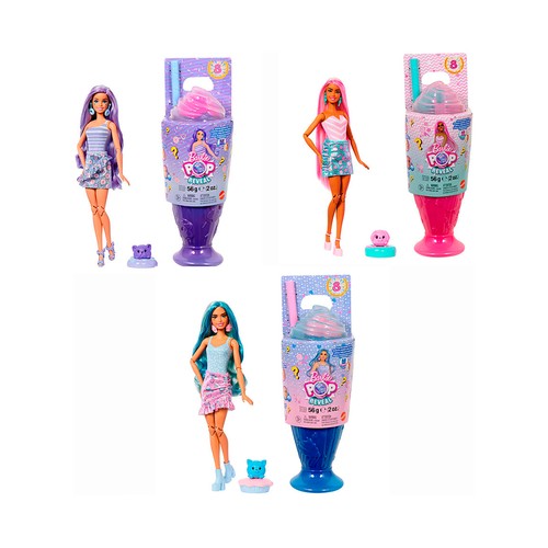 Barbie pop reveal dulces muñeca  surtida con vaso. HAUNTED HOUSE