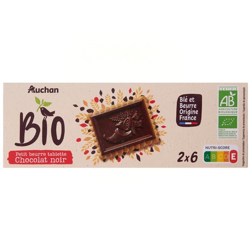 PRODUCTO ALCAMPO Bio Galletas de mantequilla con chocolate negro, ecológicas 150 g.