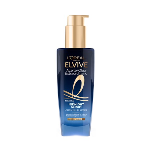 ELVIVE Aceite extraordinario Sérum nutritivo con aceite de Camelia, para cabellos secos 100 ml.
