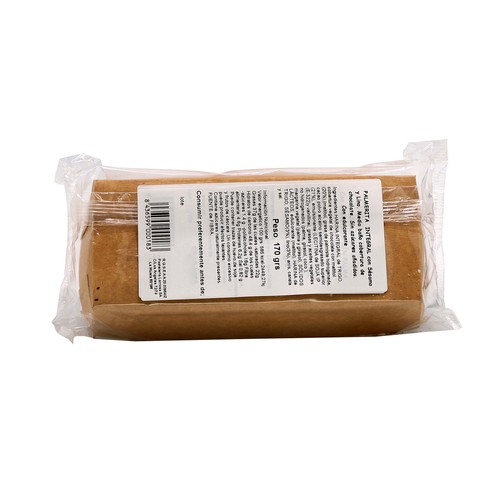 Palmerita integral sésamo lino baño chocolate 170 g.