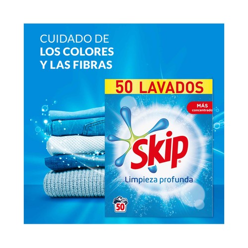 SKIP Limpieza profunda Detergente en polvo para lavadora 50 ds.