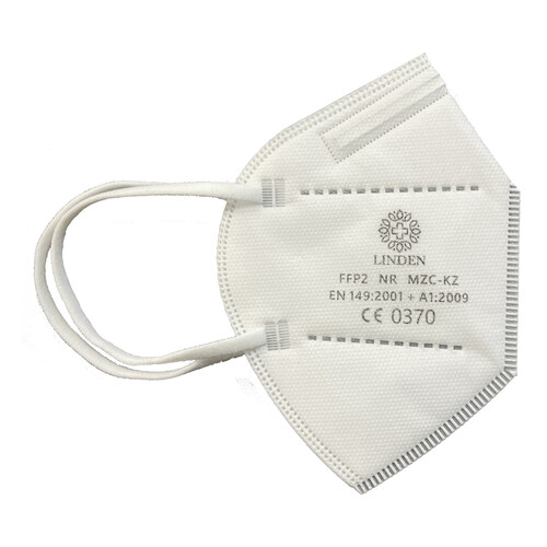 LINDEN Mascarilla filtrante ffp2 (99% de eficiencia), no reutilizable LINDEN.5 uds.