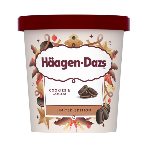HÄAGEN-DAZS Tarrina de helado de crema al cacao con trocitos de galleta 420 ml.