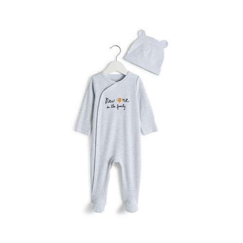 Conjunto recién nacido pelele + gorro IN EXTENSO, talla 56.