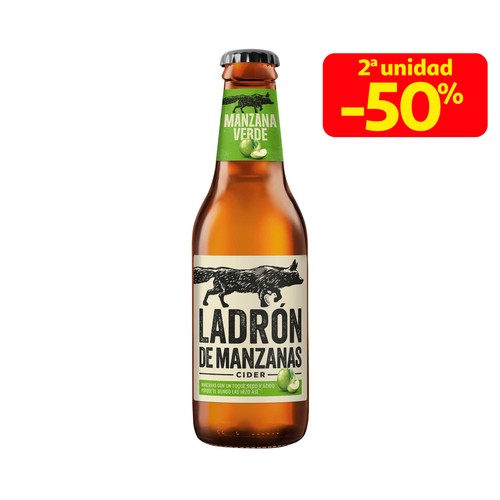 Sidra de manzana verde LADRÓN DE MANZANAS 25 cl.