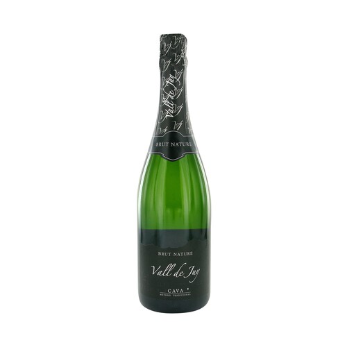 Cava brut nature elaborado según el métdodo tradicional VALL DE JUY botella de 75 cl.