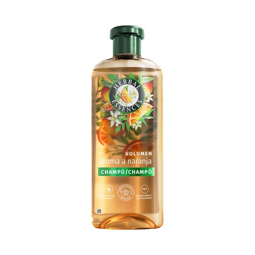 HERBAL ESSENCES Champú voluminizador aroma a naranja, para cabellos finos 350 ml.