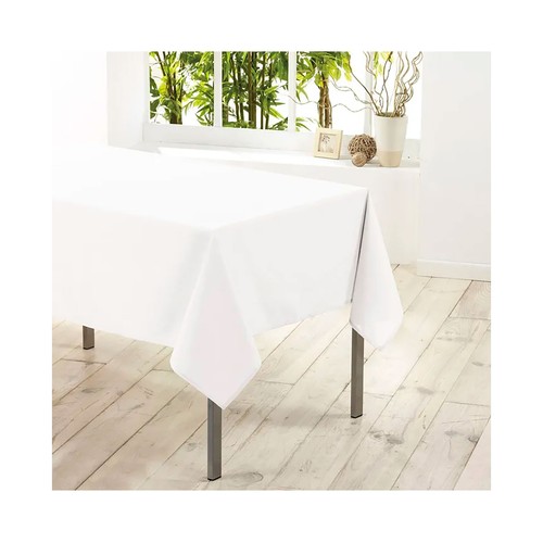 Mantel liso poliéster 140x200 cmblanco. U10