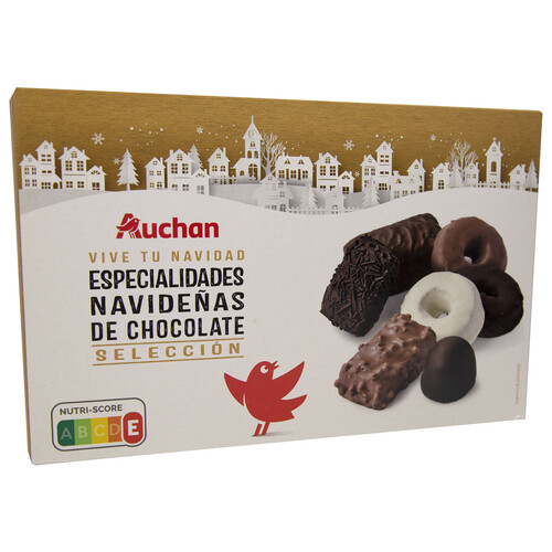 Especialidades Navideñas de chocolate PRODUCTO ALCAMPO 340 g.
