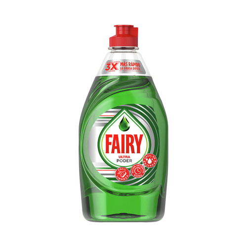 Detergente para lavavajillas a mano FAIRY Ultra Poder 450 ml.