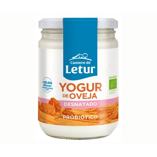 Imagen de Yogur de oveja natural ecológico desnatado ecológico CANTERO DE LETUR 420 g.