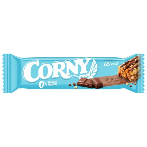 CORNY Barritas de cereales con chocolate con leche, sin azúcares añadidos 6 x 20 g.