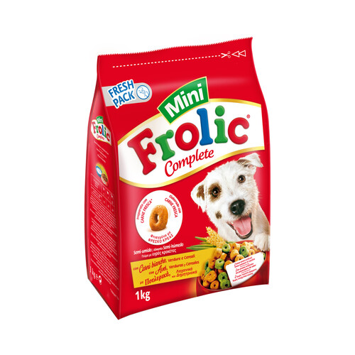 FROLIC Comida para perros adultos de raza pequeña a base de carne FROLIC 1 kg.