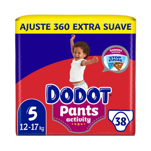 DODOT Pants activity Pants (braguitas) de aprendizaje talla 5 (12-17 kg) 38 uds.