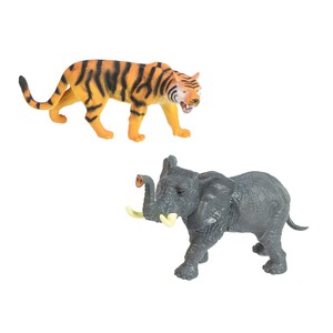 Animal de la jungla, disponible tigre, león, cebra, elefante, rinoceronte o jirafa, ONE TWO FUN ALCAMPO.