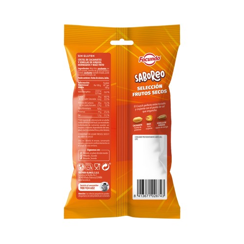 FACUNDO Saboreo. Cocktail de frutos secos fritos 170 g.