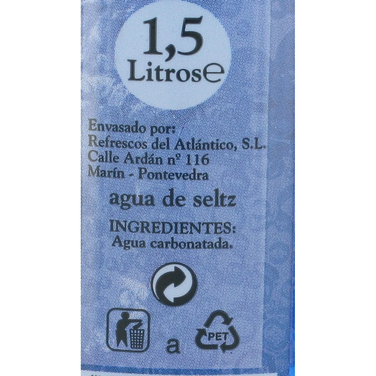 Sifón botella 1,5 l.