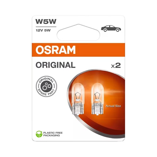 2 lamp w5w 12v  original. OSRAM