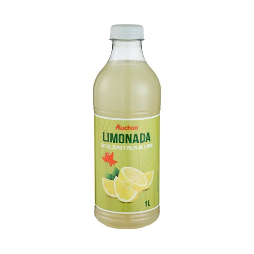 PRODUCTO ALCAMPO Limonada 24% de zumo y pulpa de limón, botella 1 l.