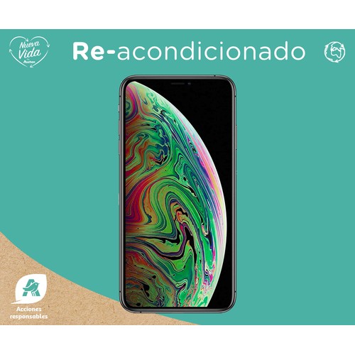 Apple iPHONE XS gris espacial (REACONDICIONADO), 256GB, Chip A12 Bionic, Super Retina HD, 12Mpx, iOS 12.