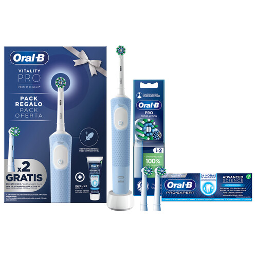 ORAL-B Vitality pro Cepillo de dientes eléctrico + 2 recambios + pasta de  dientes de 75 ml. - Alcampo ¡Haz tu Compra Online y Recoge Más de 50.000  Productos a Precios Alcampo A Partir de 2h!