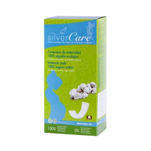 SILVERCARE Compresas de maternidad faricadas con algodón ecológico SILVERCARE 10 uds.