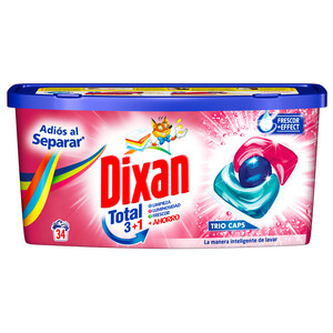 DIXAN Detergente en cápsulas adiós al separar DIXAN 34 dosis