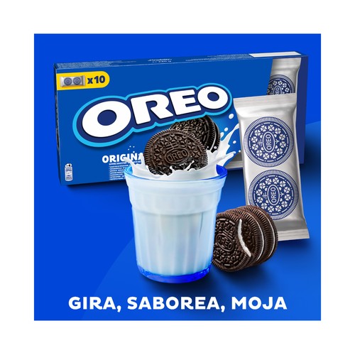 OREO Original Galletas de chocolate rellenas de crema de vainilla 5 uds. 44 g.