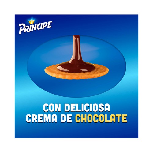 PRÍNCIPE Maxichoc Galletas rellenas de doble crema de chocolate con leche pack 3 uds. 250 g.