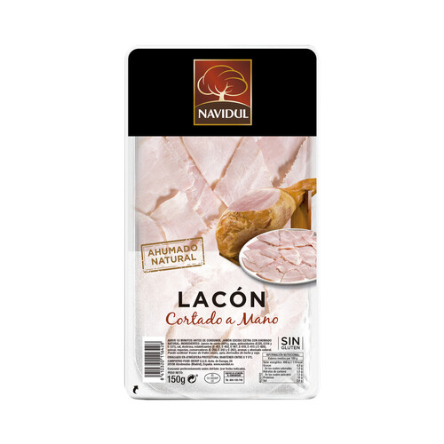 NAVIDUL Lacón ahumado natural cortado a mano y elaborado sin gluten NAVIDUL 150 g.